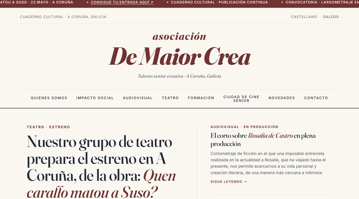 Vista previa de Asociación De Maior Crea